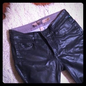 Paige Waxed Denim Leggings